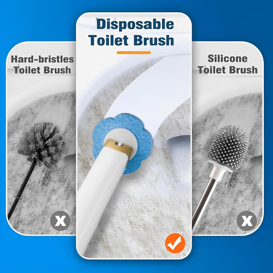 Disposable Toilet Brush Set For Hygienic Bathroom Cleaning