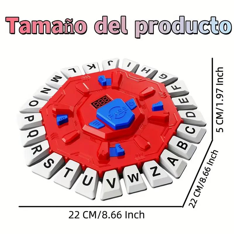 Spanish Alphabet Game for Kids – 2-in-1 Reaction & Bomb Word Board Game, Family Party Game