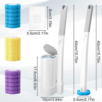Disposable Toilet Brush Set For Hygienic Bathroom Cleaning