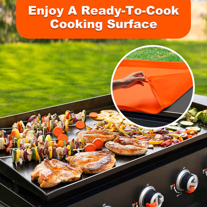 36" Blackstone Silicone Griddle Cover Mat – Heavy Duty Rust Protection