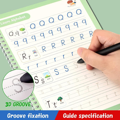 Magic Reusable Writing Workbook Set | Kids Handwriting & Tracing Practice | Early Learning Kit