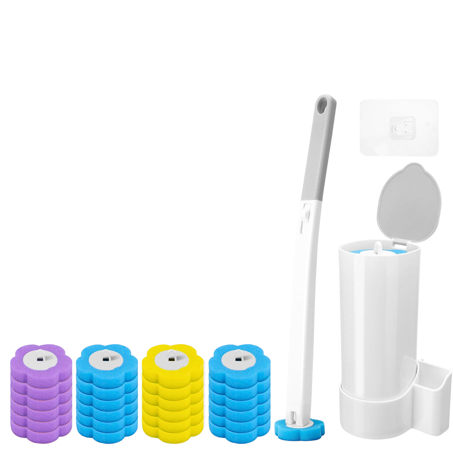 Disposable Toilet Brush Set For Hygienic Bathroom Cleaning