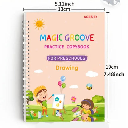 Magic Reusable Writing Workbook Set | Kids Handwriting & Tracing Practice | Early Learning Kit