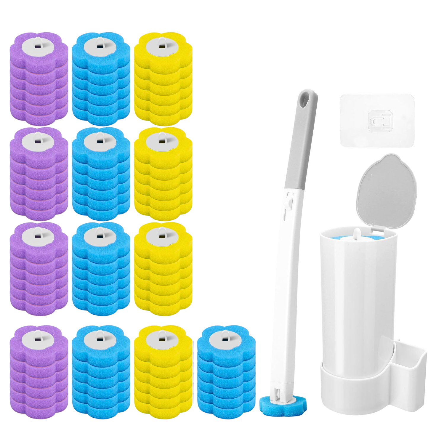 Disposable Toilet Brush Set For Hygienic Bathroom Cleaning