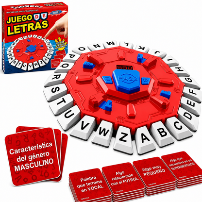 Spanish Alphabet Game for Kids – 2-in-1 Reaction & Bomb Word Board Game, Family Party Game