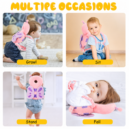 Baby Head Protector Backpack - Butterfly Design