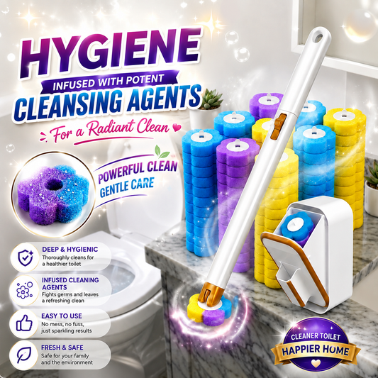 Disposable Toilet Brush Set For Hygienic Bathroom Cleaning