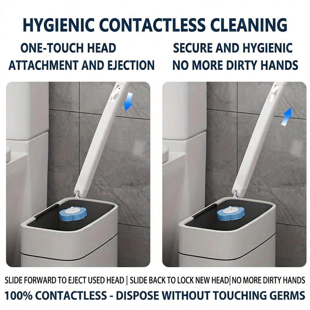 Disposable Toilet Brush Refill Heads – Replacement Heads for Bathroom Cleaning