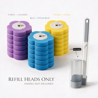 Disposable Toilet Brush Refill Heads – Replacement Heads for Bathroom Cleaning
