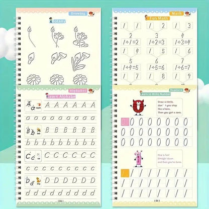 Magic Reusable Writing Workbook Set | Kids Handwriting & Tracing Practice | Early Learning Kit