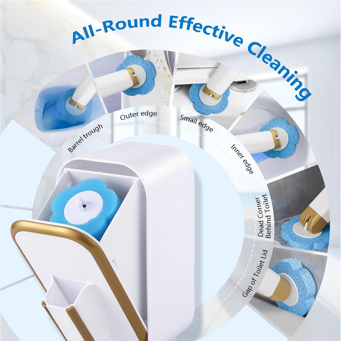 Disposable Toilet Brush Set For Hygienic Bathroom Cleaning