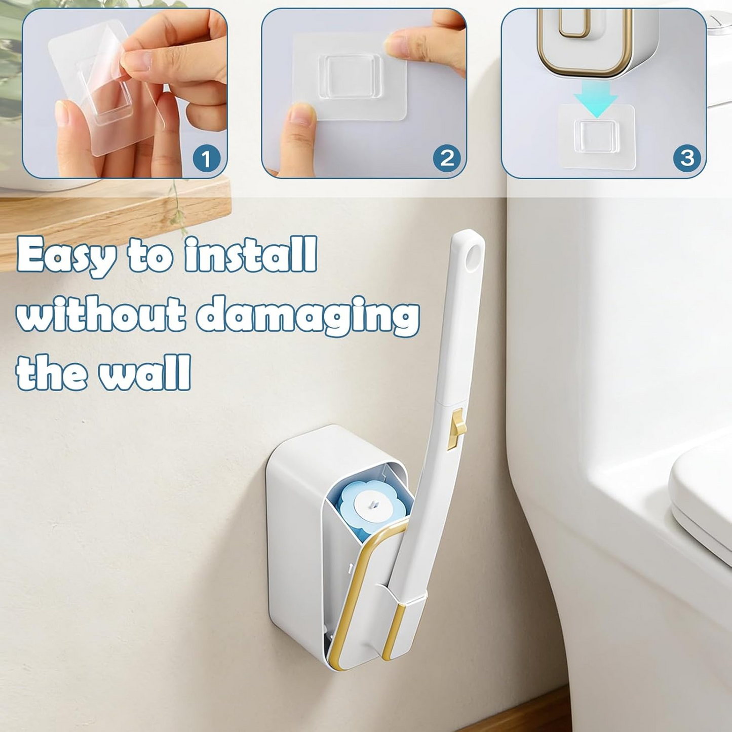 Disposable Toilet Brush Set For Hygienic Bathroom Cleaning