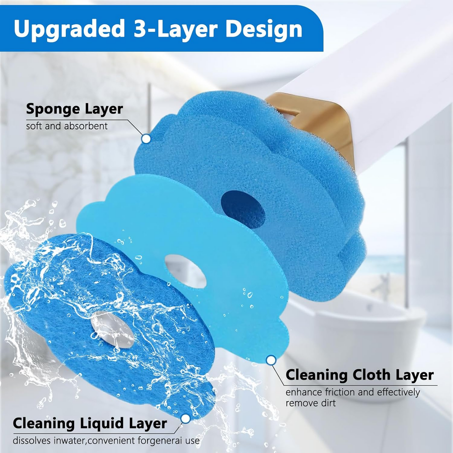 Disposable Toilet Brush Set For Hygienic Bathroom Cleaning