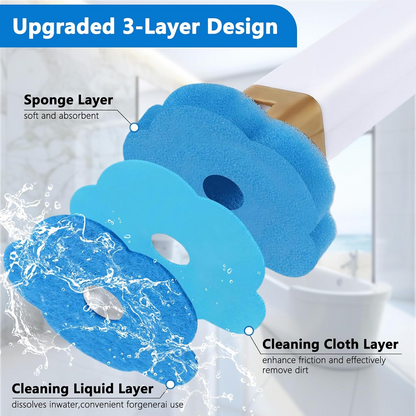 Disposable Toilet Brush Set For Hygienic Bathroom Cleaning