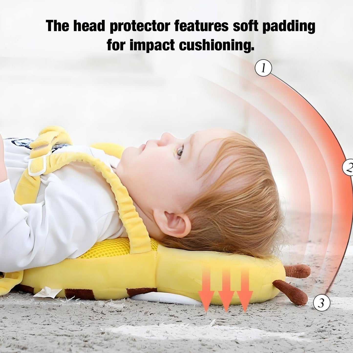Baby Head Protector Backpack - Bee Design