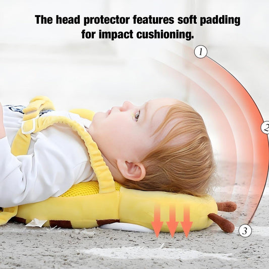 Baby Head Protector Backpack - Bee Design