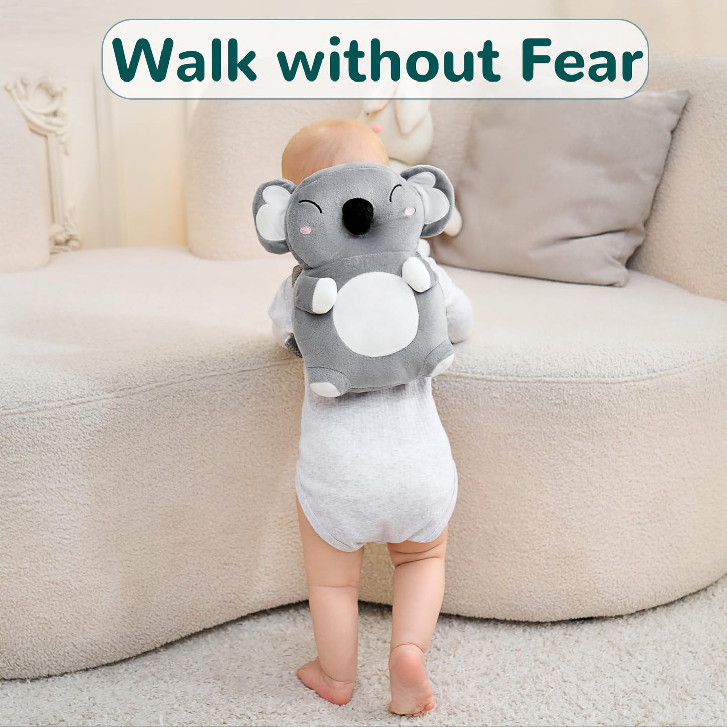 Baby Head Protector Backpack – Racoon Design