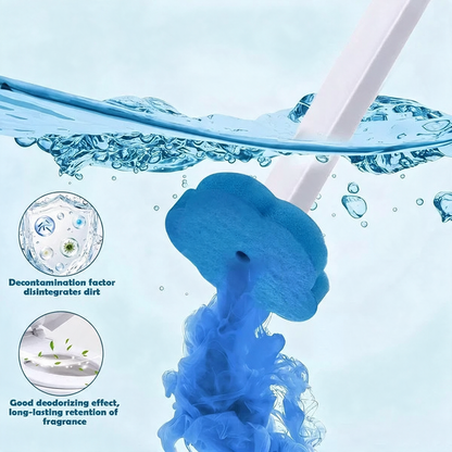 Disposable Toilet Brush Set with Refillable Cleaning Heads