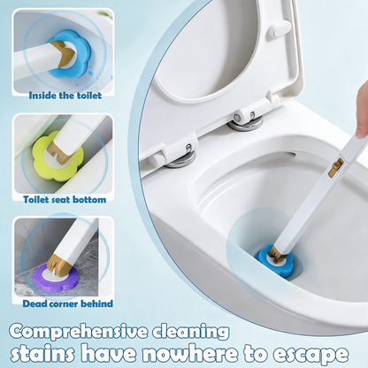 Disposable Toilet Brush Set with Refillable Cleaning Heads