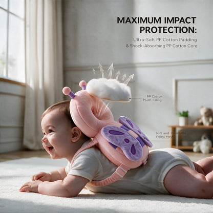 Baby Head Protector Backpack – Butterfly Design