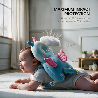Baby Head Protector Backpack – Cute Unicorn Design