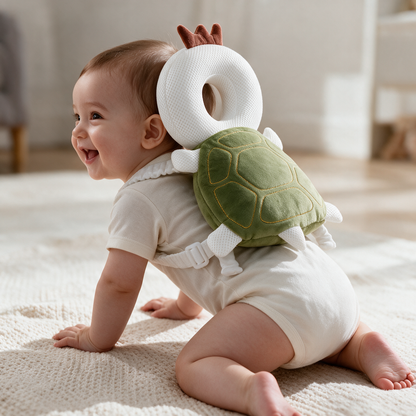 Baby Head Protector Backpack – Cute Turtle Design