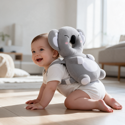 Baby Head Protector Backpack – Raccoon Design