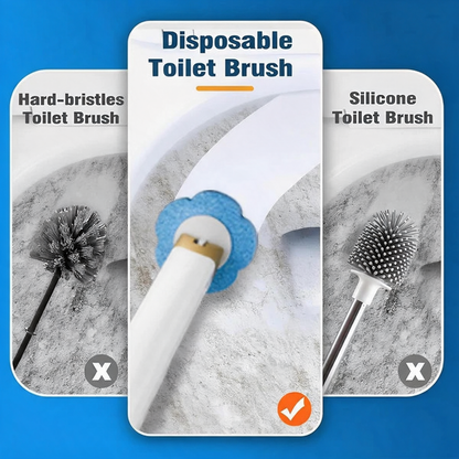 Disposable Toilet Brush Set with Refillable Cleaning Heads