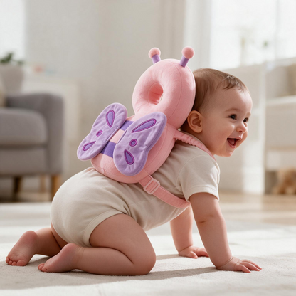 Baby Head Protector Backpack – Butterfly Design